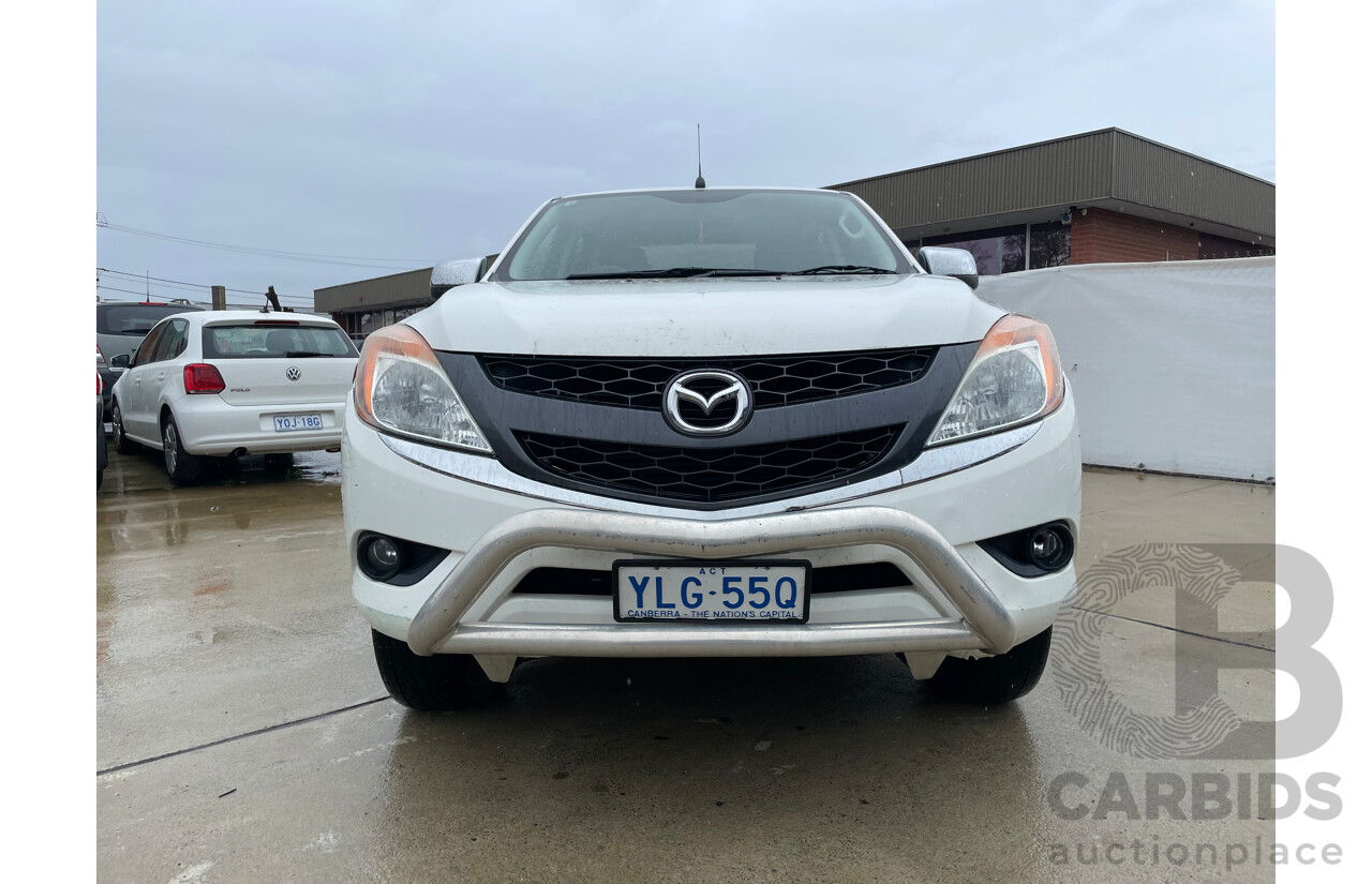 09/13 Mazda Bt-50 XTR (4x4) 4x4  Dual Cab Utility White 3.2L