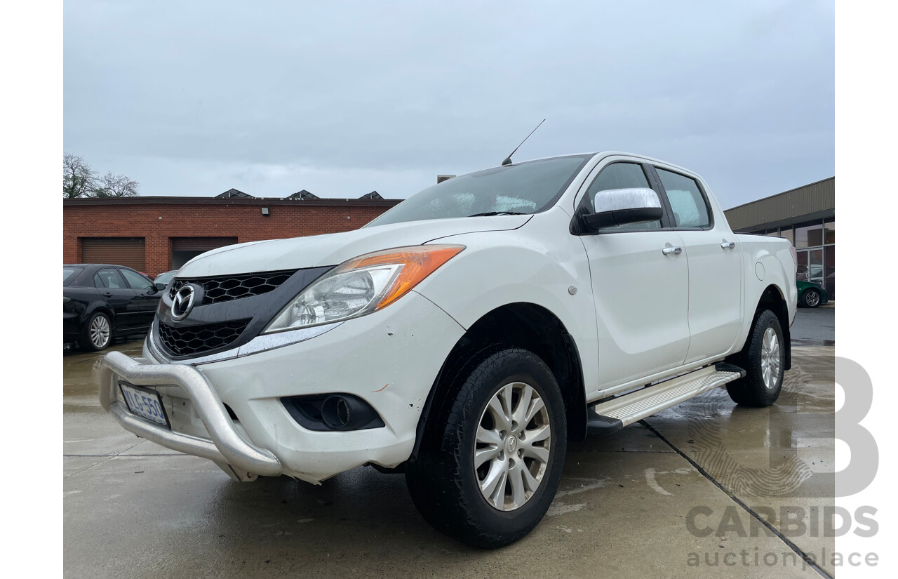 09/13 Mazda Bt-50 XTR (4x4) 4x4  Dual Cab Utility White 3.2L