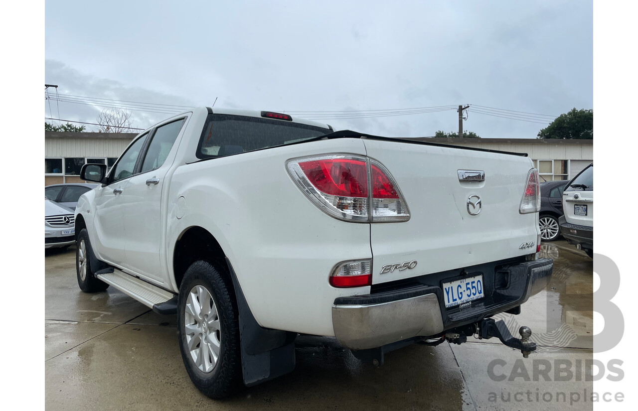 09/13 Mazda Bt-50 XTR (4x4) 4x4  Dual Cab Utility White 3.2L