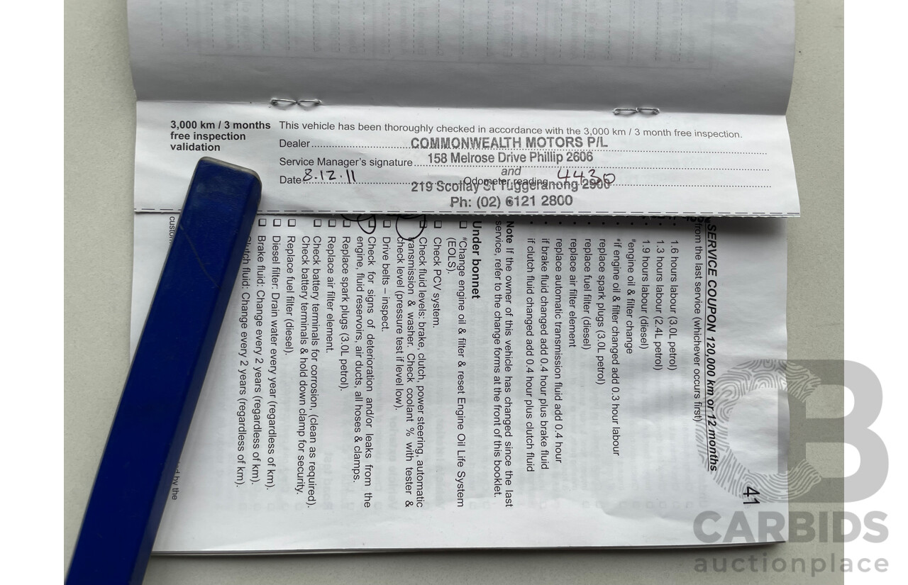 10/2011 Holden Captiva 7 LX (4x4) CG SERIES II 4d Wagon White 3.0L