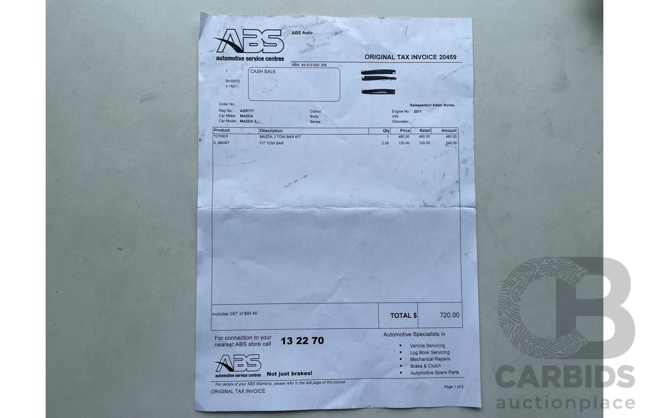 6/2011 Mazda Mazda3 Diesel MZR-CD BL 11 UPGRADE 4d Sedan White 2.2L