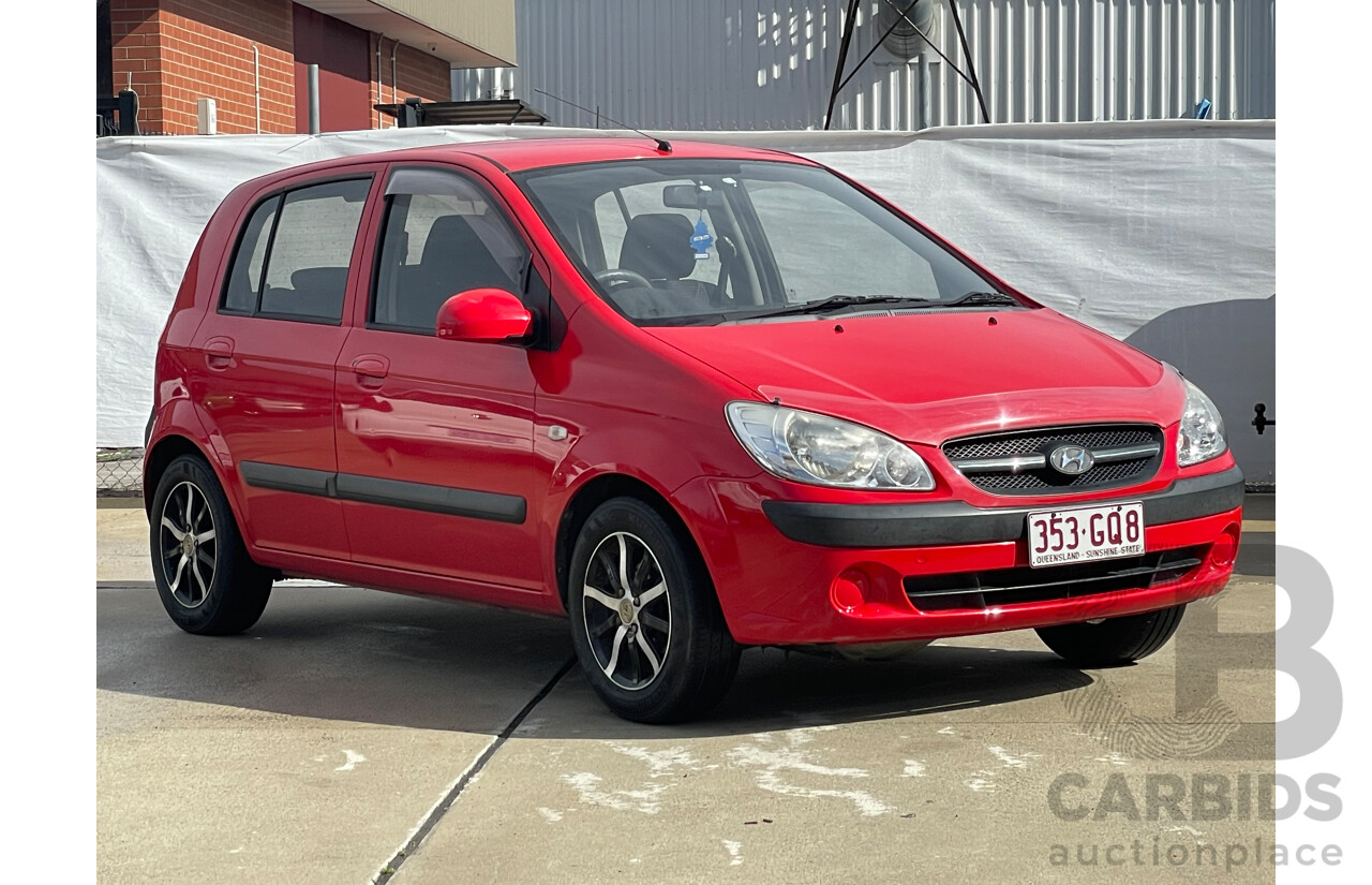 7/2010 Hyundai Getz S TB MY09 5d Hatchback Red 1.4L