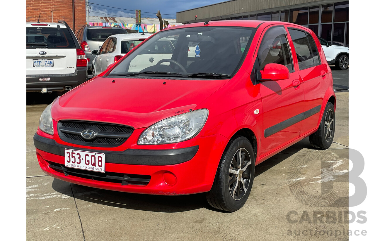7/2010 Hyundai Getz S TB MY09 5d Hatchback Red 1.4L