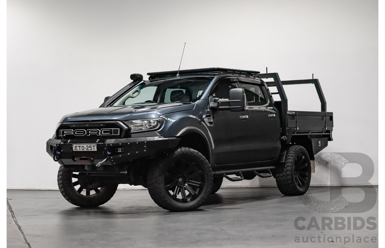 9/2015 Ford Ranger XLT 3.2 (4x4) PX MKII Dual Cab Tray Back Utility Metallic Grey Turbo Diesel 3.2L