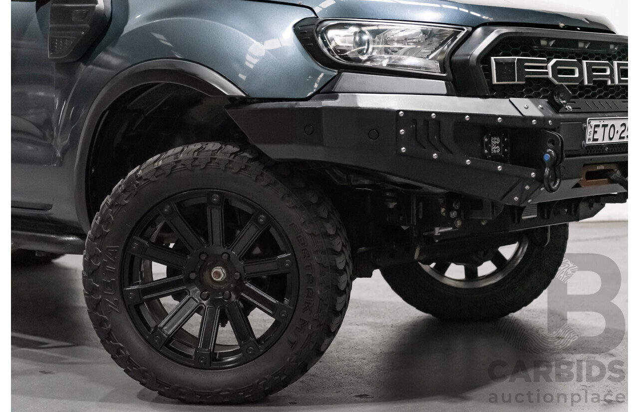 9/2015 Ford Ranger XLT 3.2 (4x4) PX MKII Dual Cab Tray Back Utility Metallic Grey Turbo Diesel 3.2L