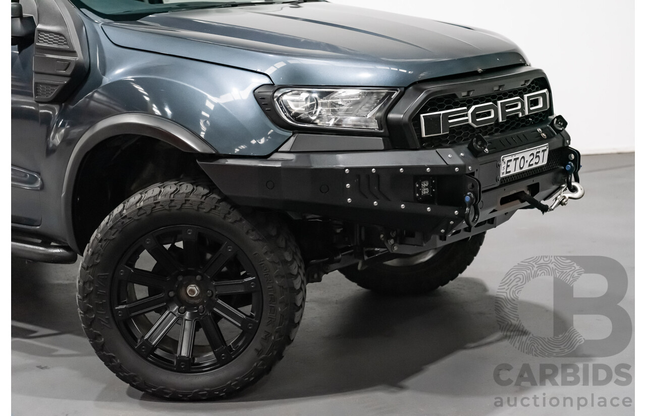 9/2015 Ford Ranger XLT 3.2 (4x4) PX MKII Dual Cab Tray Back Utility Metallic Grey Turbo Diesel 3.2L