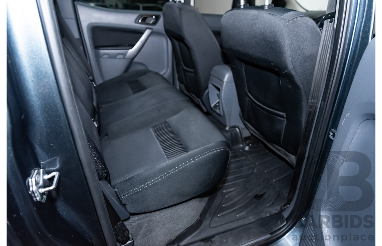 9/2015 Ford Ranger XLT 3.2 (4x4) PX MKII Dual Cab Tray Back Utility Metallic Grey Turbo Diesel 3.2L