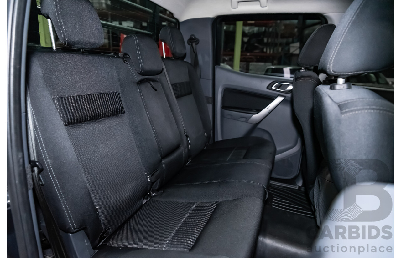 9/2015 Ford Ranger XLT 3.2 (4x4) PX MKII Dual Cab Tray Back Utility Metallic Grey Turbo Diesel 3.2L