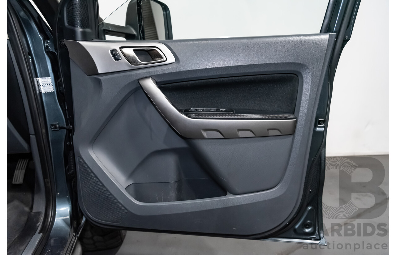 9/2015 Ford Ranger XLT 3.2 (4x4) PX MKII Dual Cab Tray Back Utility Metallic Grey Turbo Diesel 3.2L