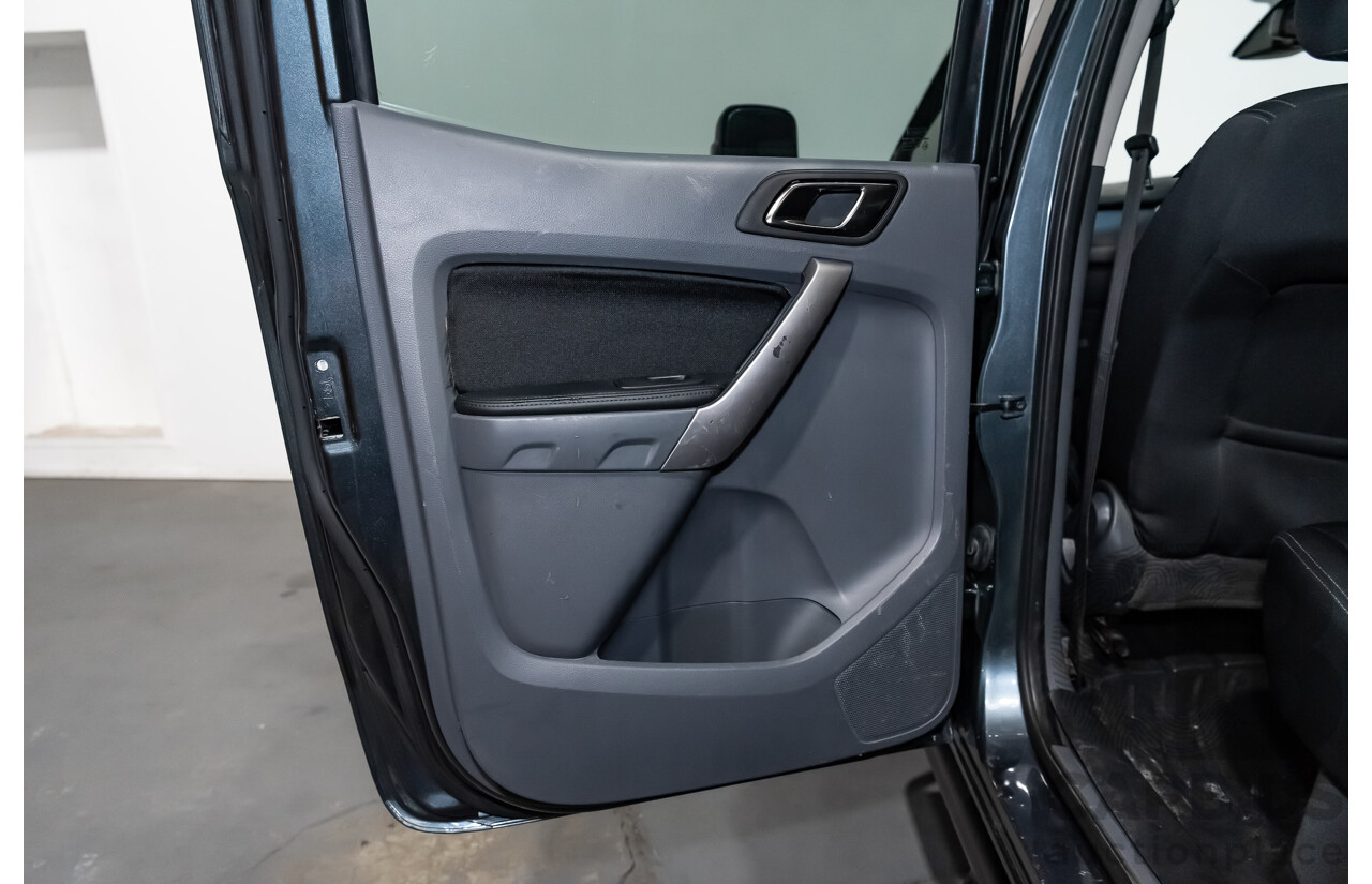 9/2015 Ford Ranger XLT 3.2 (4x4) PX MKII Dual Cab Tray Back Utility Metallic Grey Turbo Diesel 3.2L