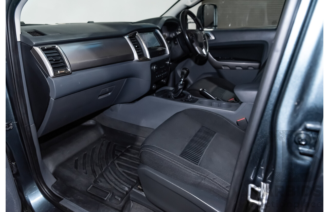 9/2015 Ford Ranger XLT 3.2 (4x4) PX MKII Dual Cab Tray Back Utility Metallic Grey Turbo Diesel 3.2L