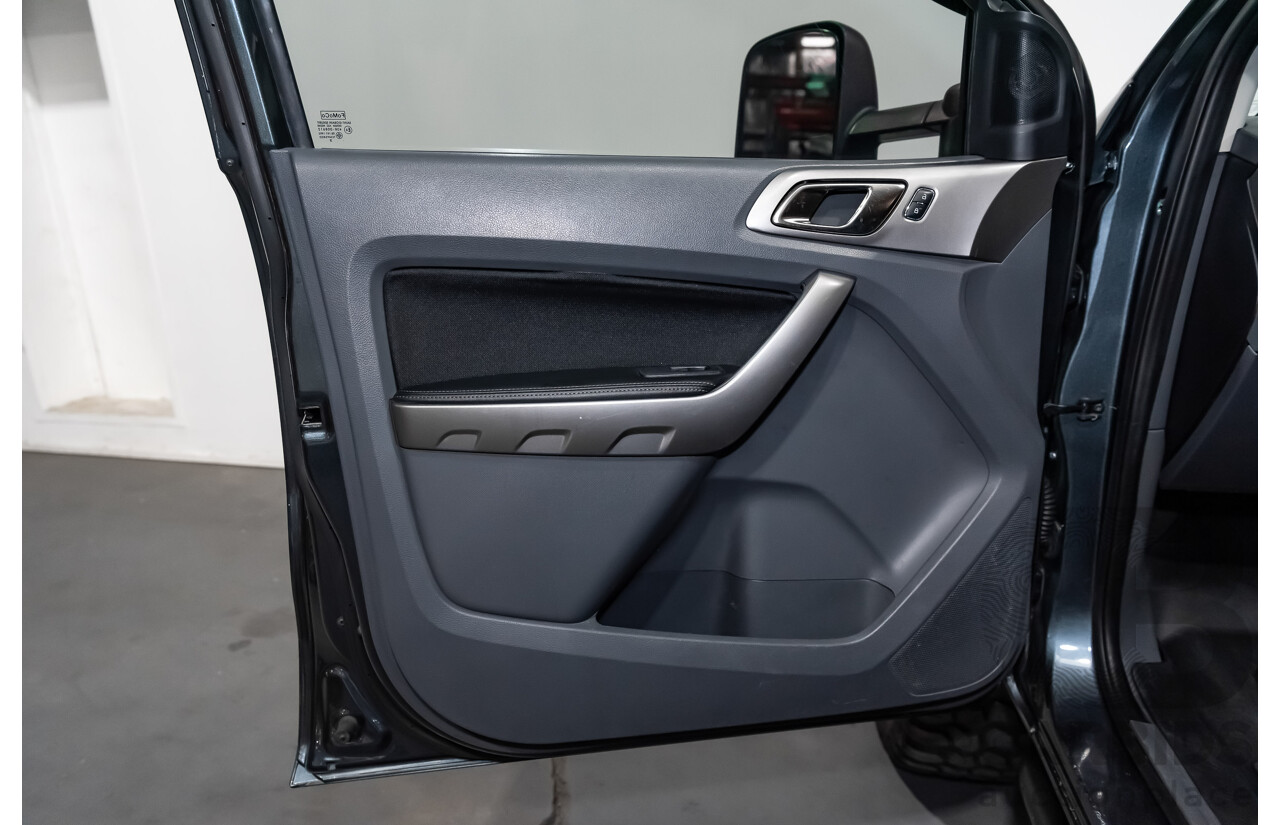 9/2015 Ford Ranger XLT 3.2 (4x4) PX MKII Dual Cab Tray Back Utility Metallic Grey Turbo Diesel 3.2L