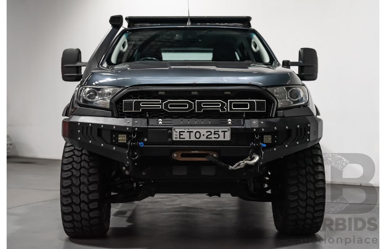 9/2015 Ford Ranger XLT 3.2 (4x4) PX MKII Dual Cab Tray Back Utility Metallic Grey Turbo Diesel 3.2L