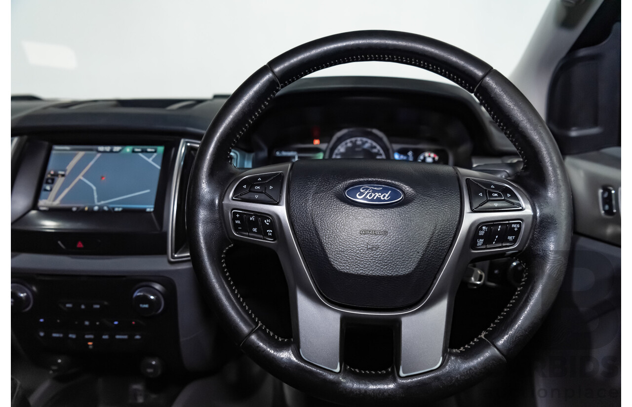 9/2015 Ford Ranger XLT 3.2 (4x4) PX MKII Dual Cab Tray Back Utility Metallic Grey Turbo Diesel 3.2L