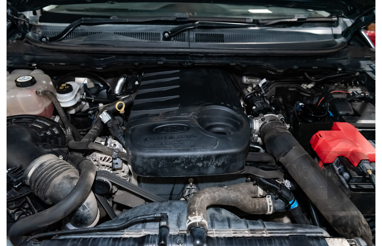 9/2015 Ford Ranger XLT 3.2 (4x4) PX MKII Dual Cab Tray Back Utility Metallic Grey Turbo Diesel 3.2L