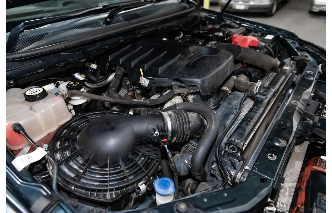 9/2015 Ford Ranger XLT 3.2 (4x4) PX MKII Dual Cab Tray Back Utility Metallic Grey Turbo Diesel 3.2L