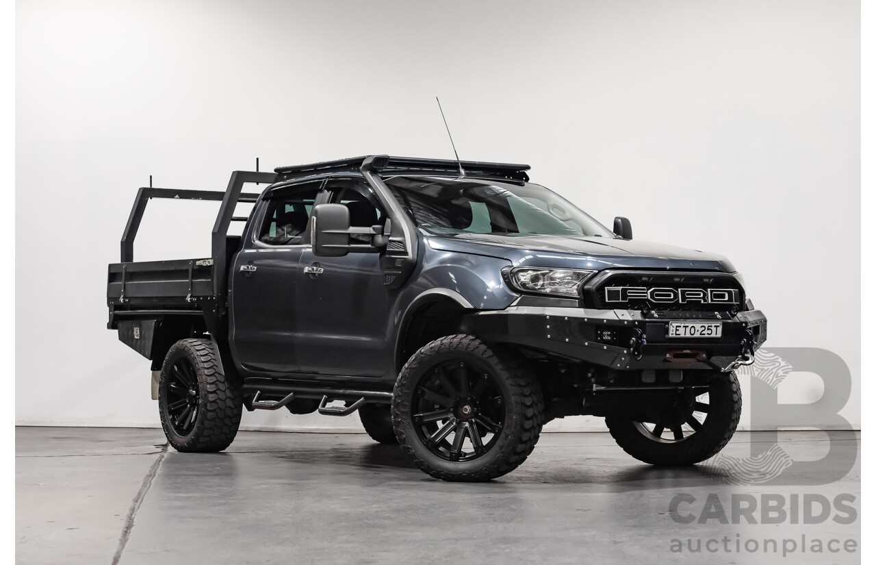 9/2015 Ford Ranger XLT 3.2 (4x4) PX MKII Dual Cab Tray Back Utility Metallic Grey Turbo Diesel 3.2L