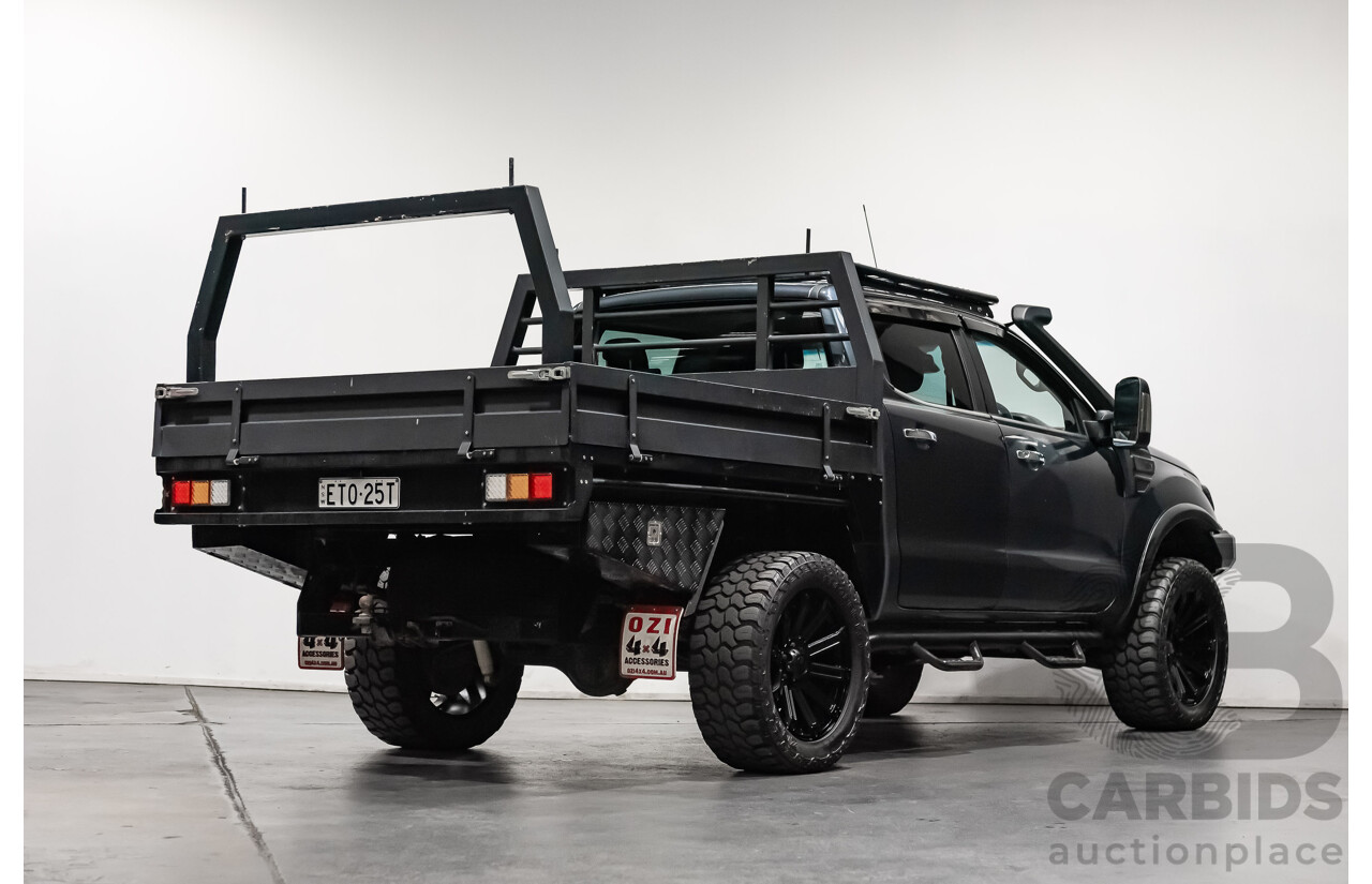 9/2015 Ford Ranger XLT 3.2 (4x4) PX MKII Dual Cab Tray Back Utility Metallic Grey Turbo Diesel 3.2L