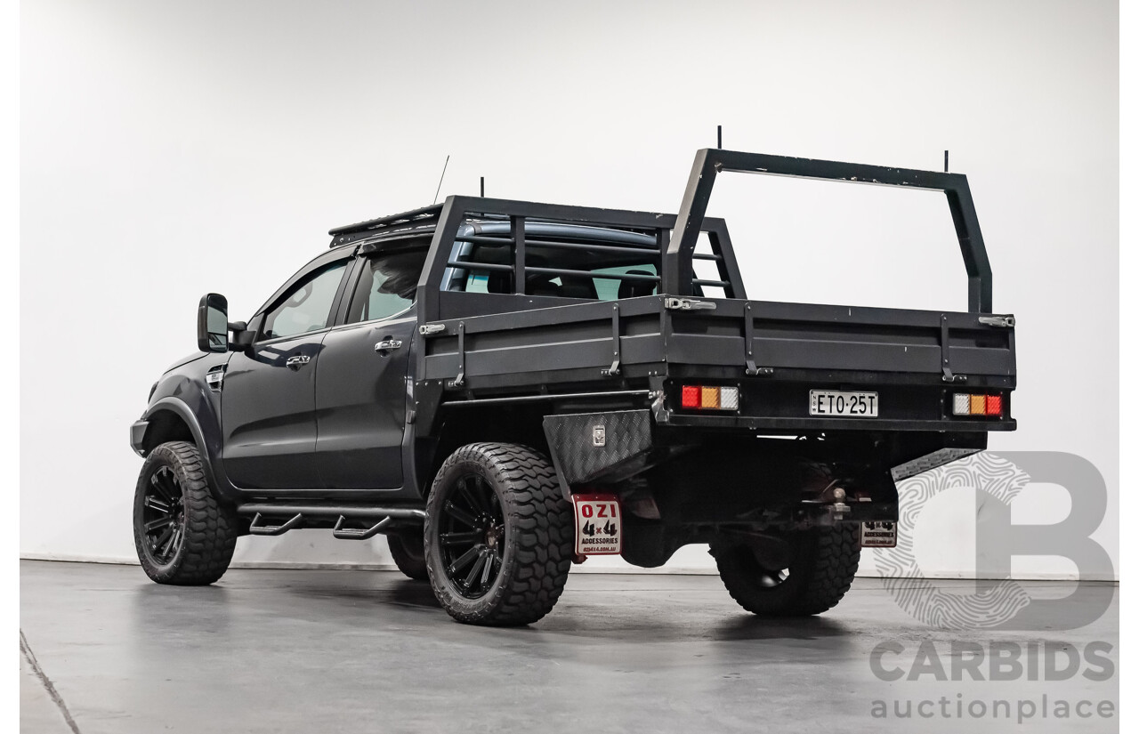 9/2015 Ford Ranger XLT 3.2 (4x4) PX MKII Dual Cab Tray Back Utility Metallic Grey Turbo Diesel 3.2L