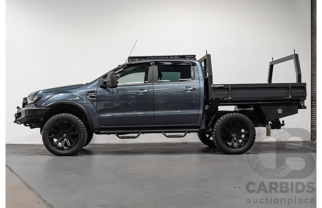 9/2015 Ford Ranger XLT 3.2 (4x4) PX MKII Dual Cab Tray Back Utility Metallic Grey Turbo Diesel 3.2L