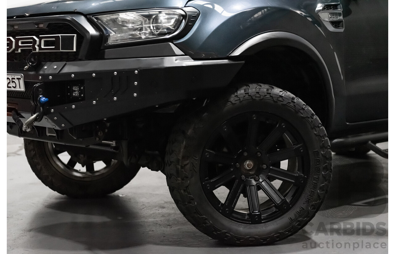 9/2015 Ford Ranger XLT 3.2 (4x4) PX MKII Dual Cab Tray Back Utility Metallic Grey Turbo Diesel 3.2L