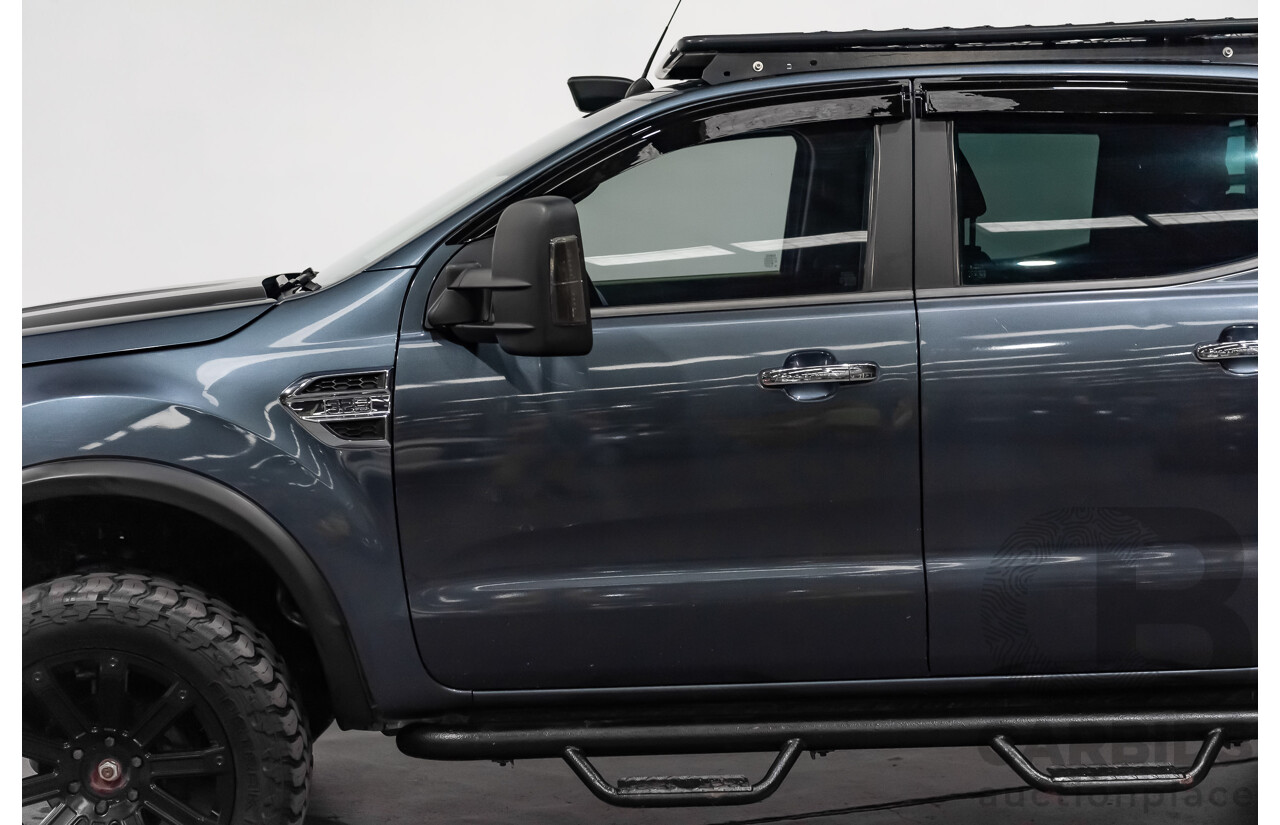 9/2015 Ford Ranger XLT 3.2 (4x4) PX MKII Dual Cab Tray Back Utility Metallic Grey Turbo Diesel 3.2L