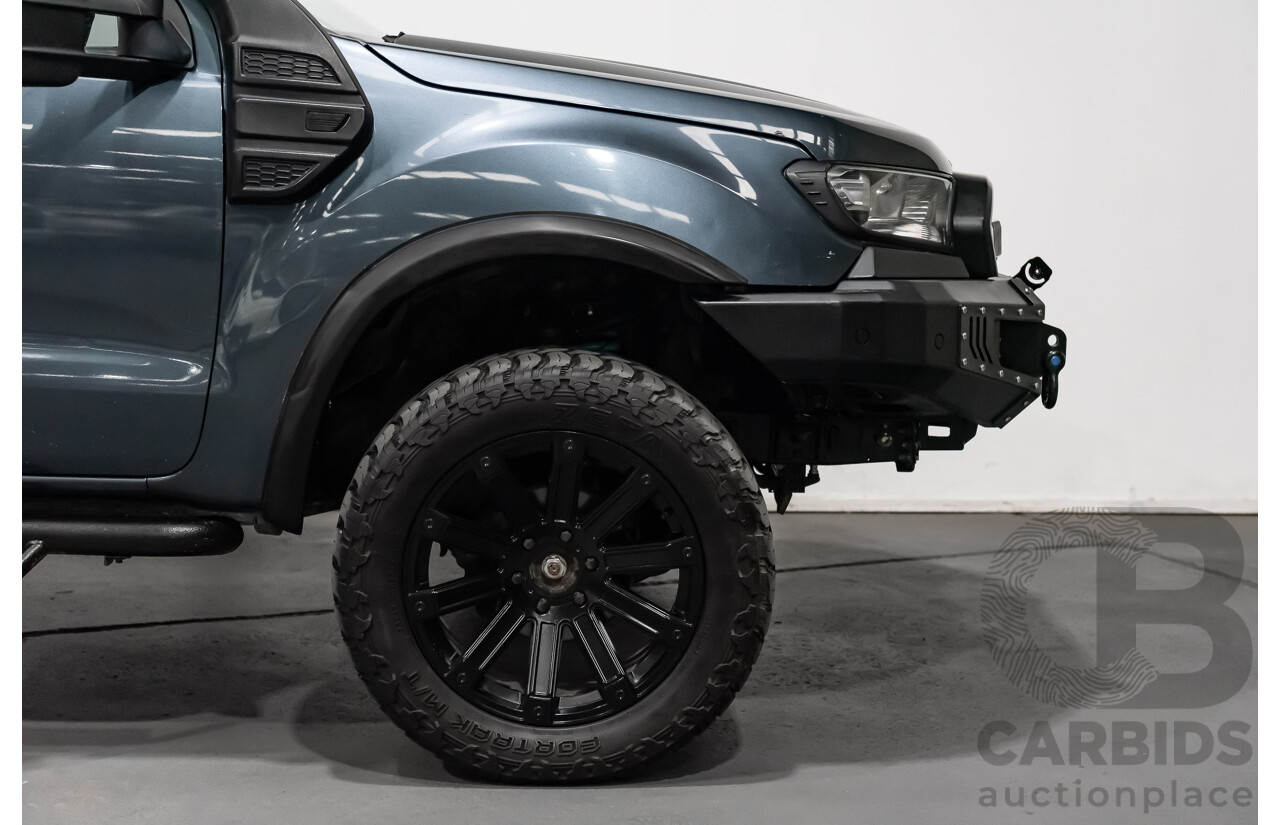 9/2015 Ford Ranger XLT 3.2 (4x4) PX MKII Dual Cab Tray Back Utility Metallic Grey Turbo Diesel 3.2L