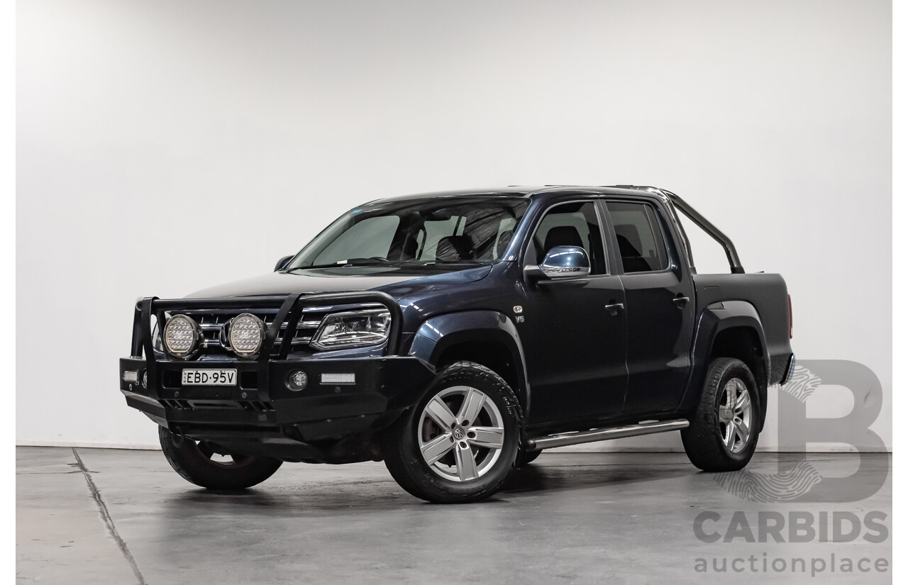 02/2019 Volkswagen Amarok TDI550 Highline V6 4Motion (4x4) 2H MY19 Dual Cab Utility Blue Metallic Turbo Diesel V6 3.0L