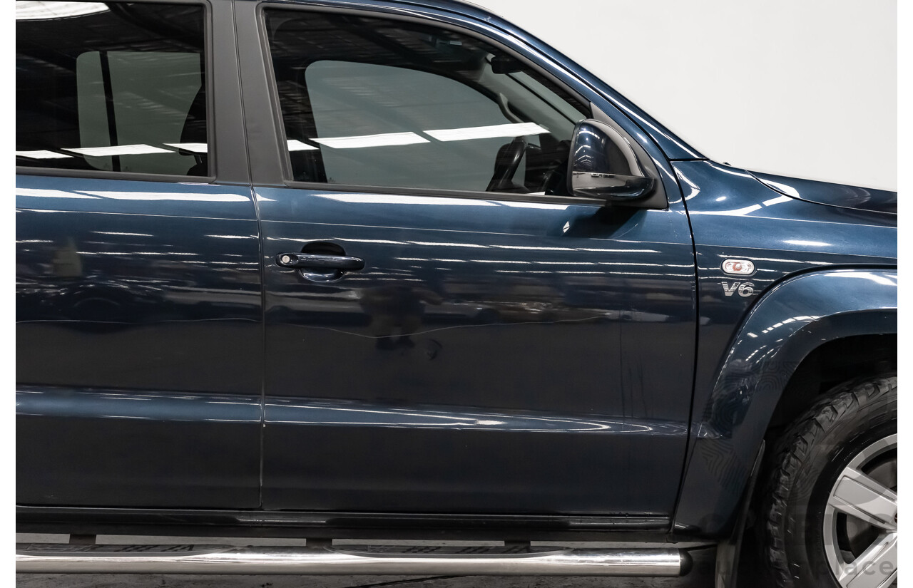 02/2019 Volkswagen Amarok TDI550 Highline V6 4Motion (4x4) 2H MY19 Dual Cab Utility Blue Metallic Turbo Diesel V6 3.0L