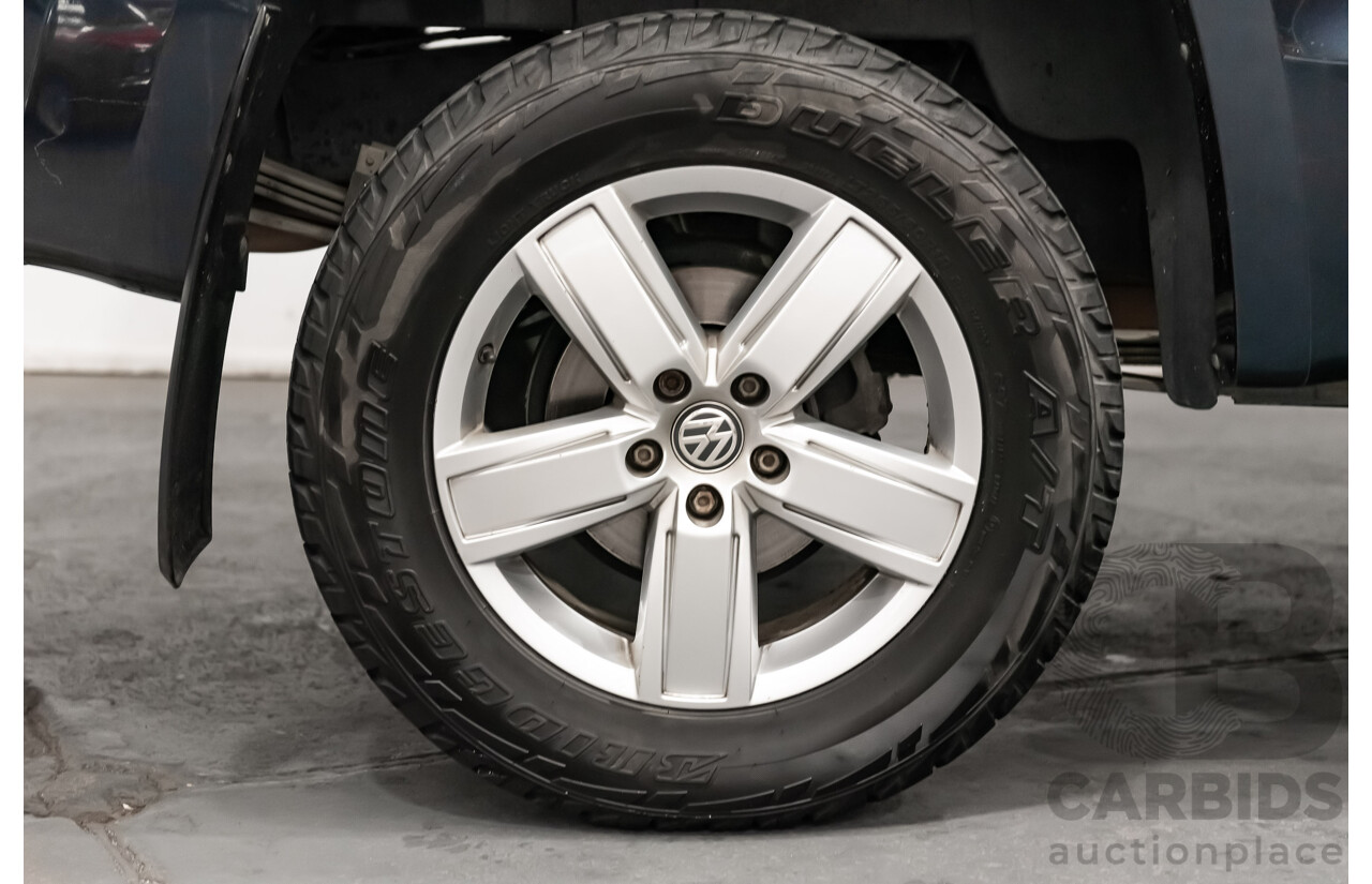 02/2019 Volkswagen Amarok TDI550 Highline V6 4Motion (4x4) 2H MY19 Dual Cab Utility Blue Metallic Turbo Diesel V6 3.0L