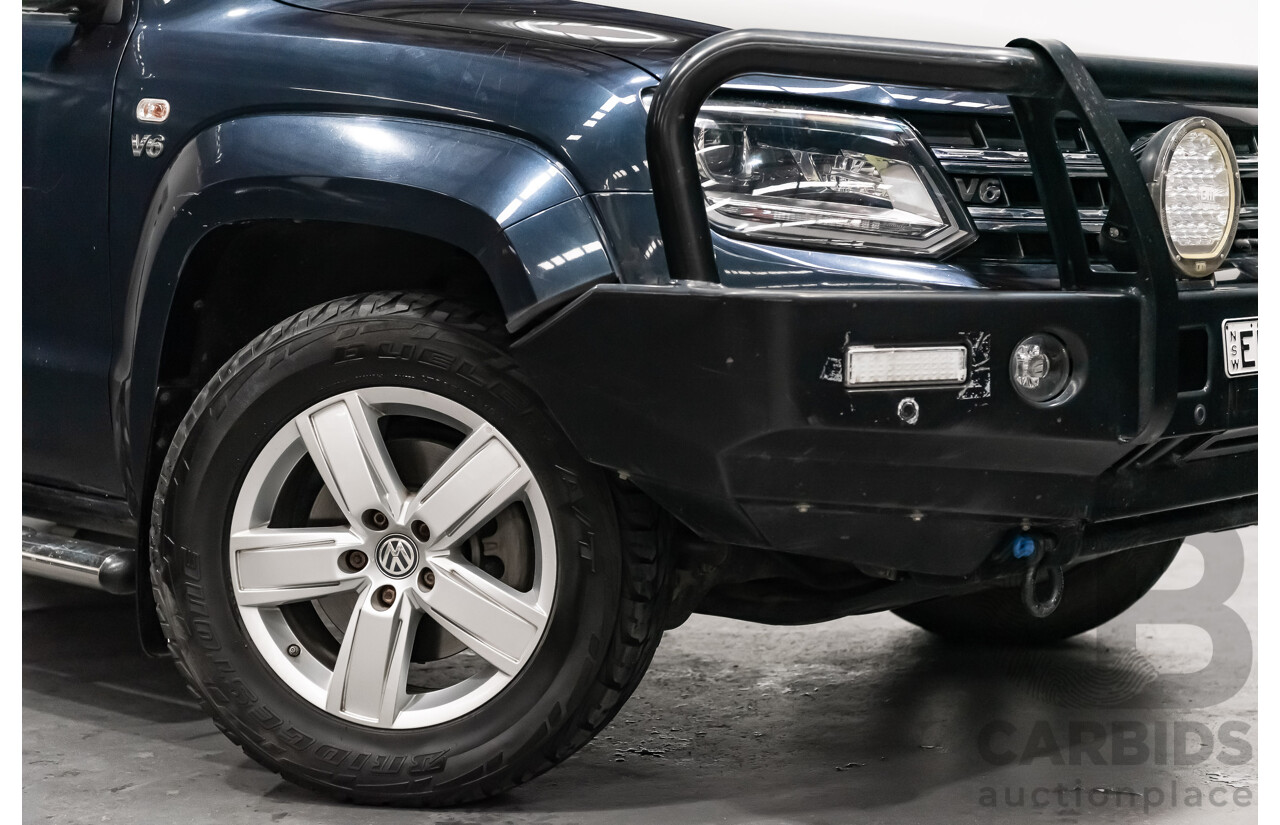 02/2019 Volkswagen Amarok TDI550 Highline V6 4Motion (4x4) 2H MY19 Dual Cab Utility Blue Metallic Turbo Diesel V6 3.0L