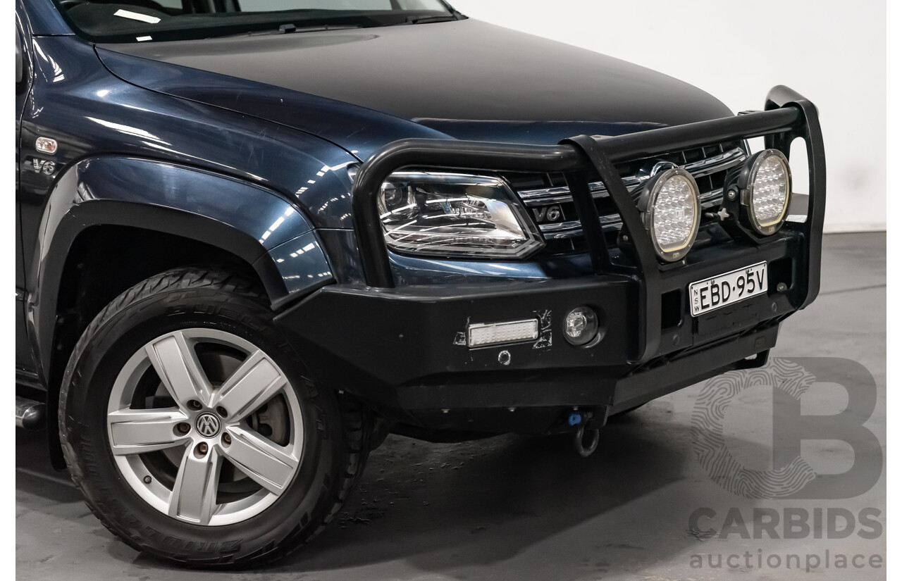 02/2019 Volkswagen Amarok TDI550 Highline V6 4Motion (4x4) 2H MY19 Dual Cab Utility Blue Metallic Turbo Diesel V6 3.0L