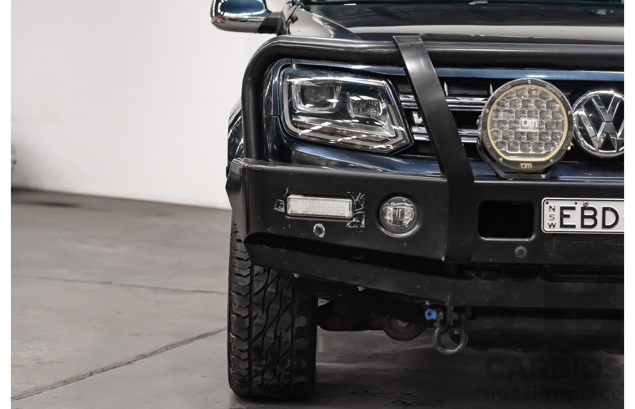 02/2019 Volkswagen Amarok TDI550 Highline V6 4Motion (4x4) 2H MY19 Dual Cab Utility Blue Metallic Turbo Diesel V6 3.0L
