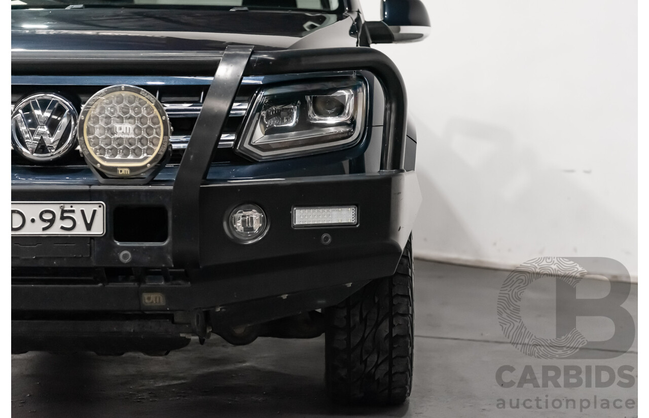 02/2019 Volkswagen Amarok TDI550 Highline V6 4Motion (4x4) 2H MY19 Dual Cab Utility Blue Metallic Turbo Diesel V6 3.0L