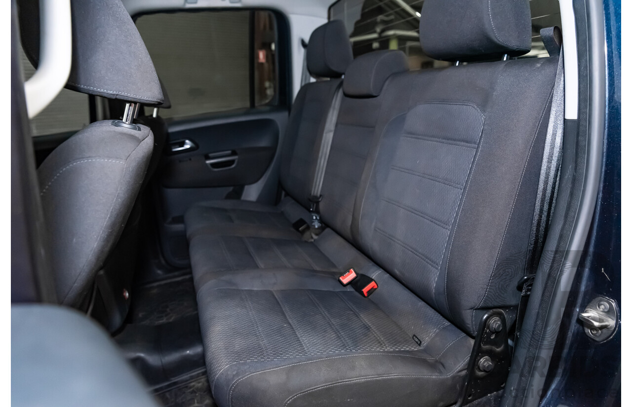 02/2019 Volkswagen Amarok TDI550 Highline V6 4Motion (4x4) 2H MY19 Dual Cab Utility Blue Metallic Turbo Diesel V6 3.0L