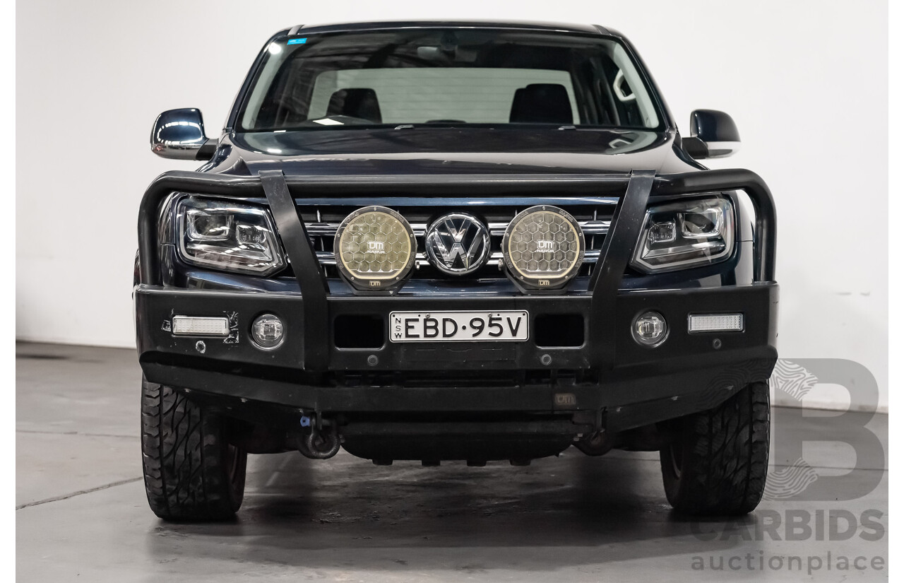 02/2019 Volkswagen Amarok TDI550 Highline V6 4Motion (4x4) 2H MY19 Dual Cab Utility Blue Metallic Turbo Diesel V6 3.0L
