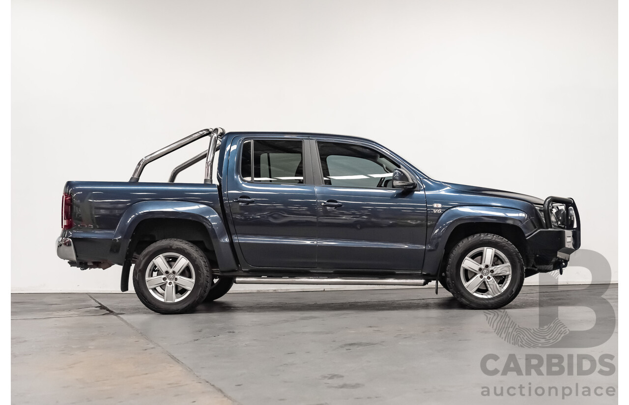 02/2019 Volkswagen Amarok TDI550 Highline V6 4Motion (4x4) 2H MY19 Dual Cab Utility Blue Metallic Turbo Diesel V6 3.0L