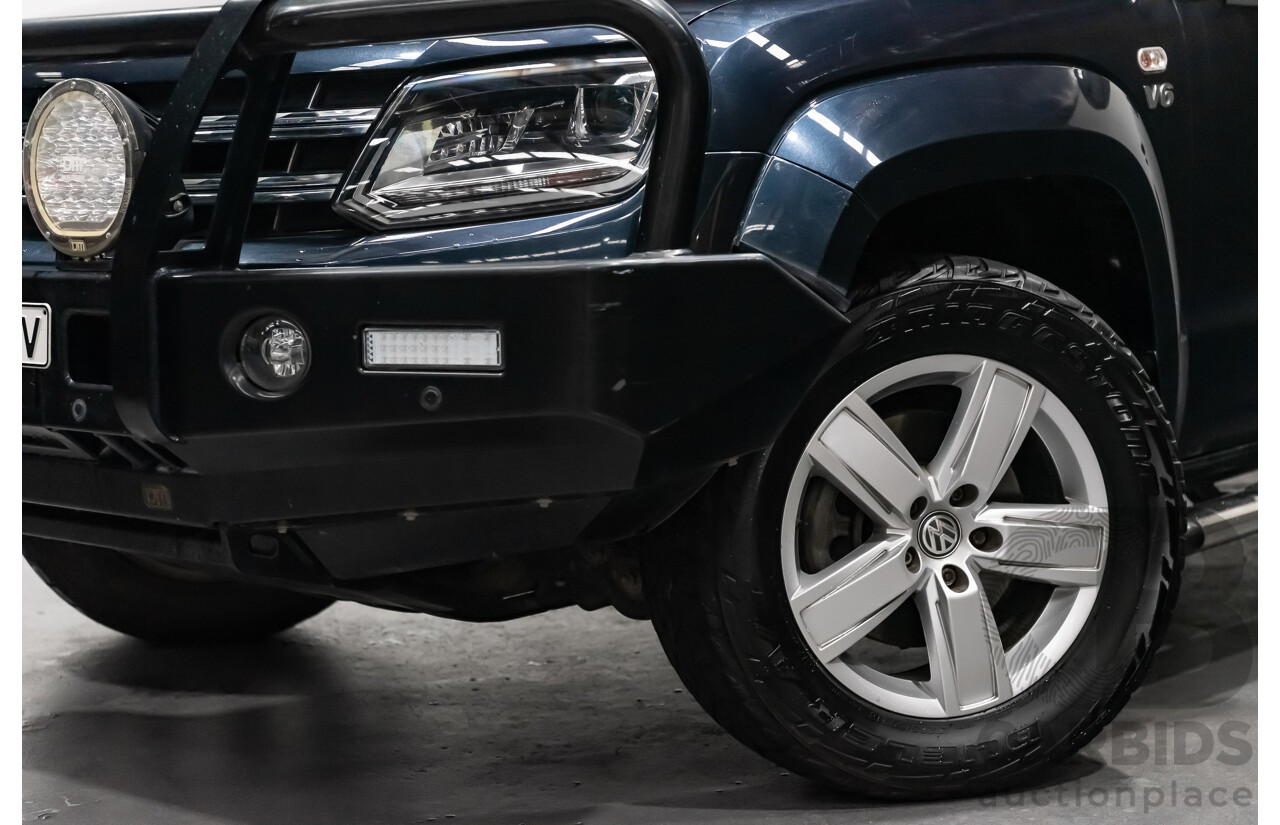 02/2019 Volkswagen Amarok TDI550 Highline V6 4Motion (4x4) 2H MY19 Dual Cab Utility Blue Metallic Turbo Diesel V6 3.0L
