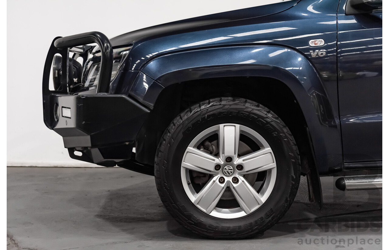 02/2019 Volkswagen Amarok TDI550 Highline V6 4Motion (4x4) 2H MY19 Dual Cab Utility Blue Metallic Turbo Diesel V6 3.0L