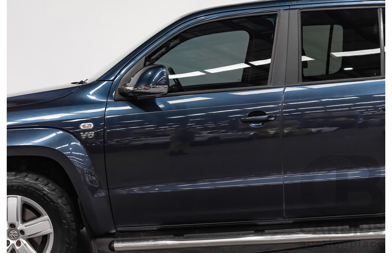 02/2019 Volkswagen Amarok TDI550 Highline V6 4Motion (4x4) 2H MY19 Dual Cab Utility Blue Metallic Turbo Diesel V6 3.0L