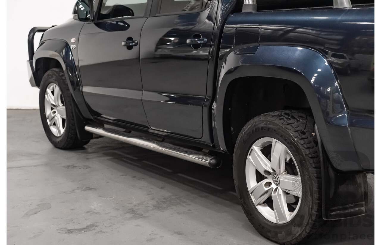 02/2019 Volkswagen Amarok TDI550 Highline V6 4Motion (4x4) 2H MY19 Dual Cab Utility Blue Metallic Turbo Diesel V6 3.0L