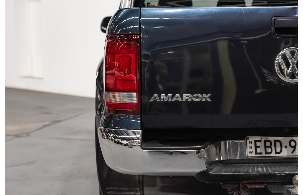 02/2019 Volkswagen Amarok TDI550 Highline V6 4Motion (4x4) 2H MY19 Dual Cab Utility Blue Metallic Turbo Diesel V6 3.0L