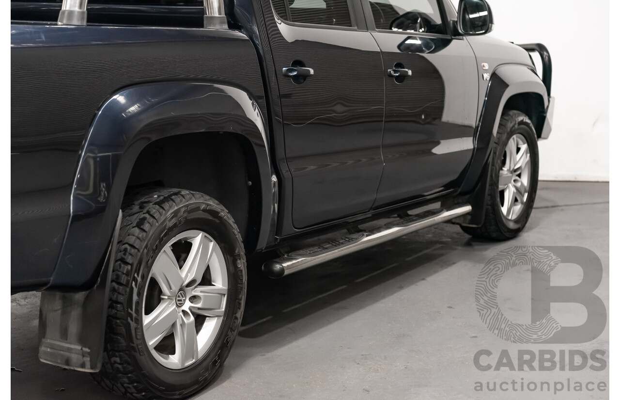 02/2019 Volkswagen Amarok TDI550 Highline V6 4Motion (4x4) 2H MY19 Dual Cab Utility Blue Metallic Turbo Diesel V6 3.0L