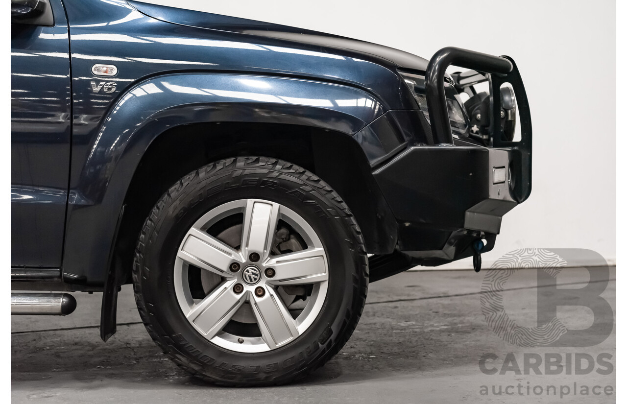 02/2019 Volkswagen Amarok TDI550 Highline V6 4Motion (4x4) 2H MY19 Dual Cab Utility Blue Metallic Turbo Diesel V6 3.0L