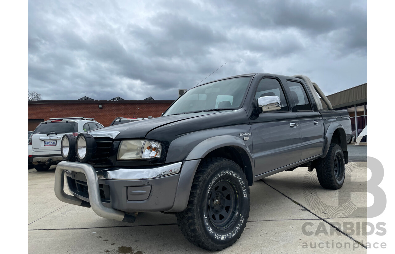 07/05 Mazda B2500 BRAVO SDX (4x4) 4WD  Dual Cab P/Up Black 2.5L