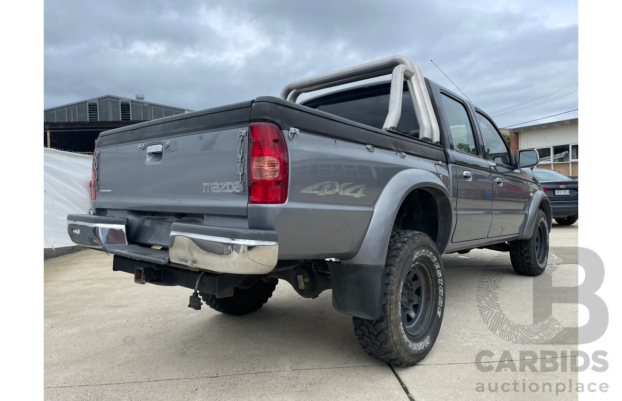 07/05 Mazda B2500 BRAVO SDX (4x4) 4WD  Dual Cab P/Up Black 2.5L