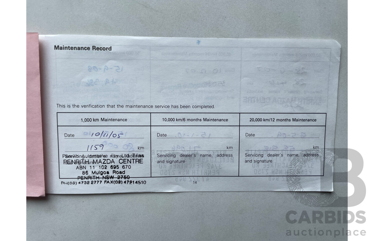 07/05 Mazda B2500 BRAVO SDX (4x4) 4WD  Dual Cab P/Up Black 2.5L