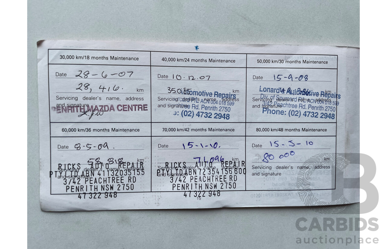 07/05 Mazda B2500 BRAVO SDX (4x4) 4WD  Dual Cab P/Up Black 2.5L