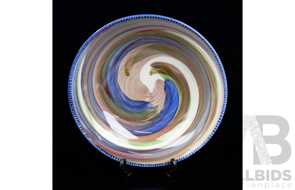 Australian Studio Pottery Large Bowl by Ian Drummond, Purchased Beaver Gallery Canberra