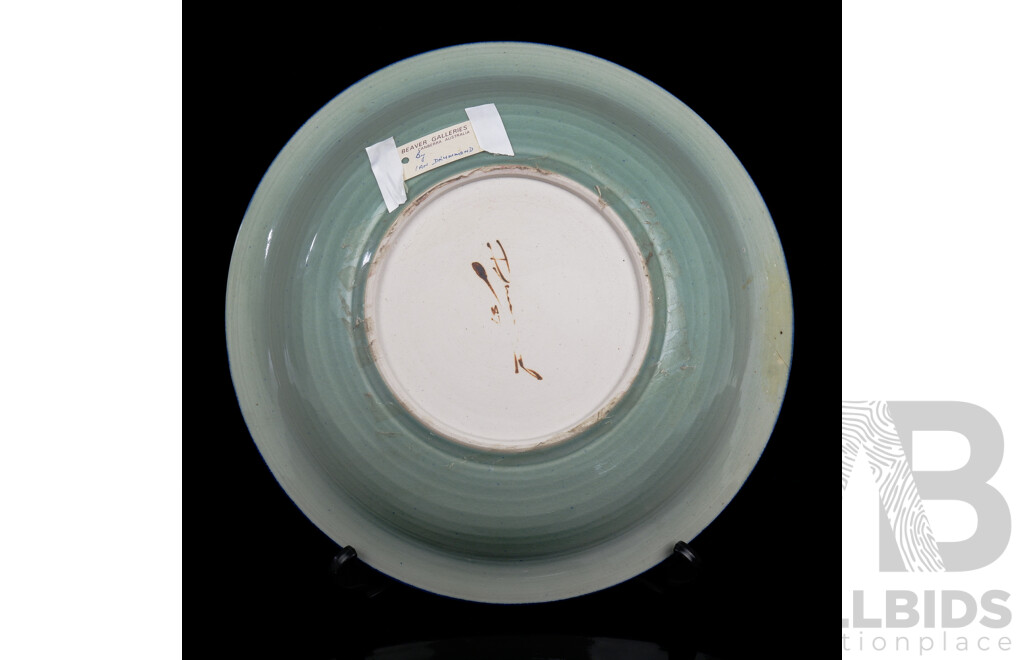 Australian Studio Pottery Large Bowl by Ian Drummond, Purchased Beaver Gallery Canberra